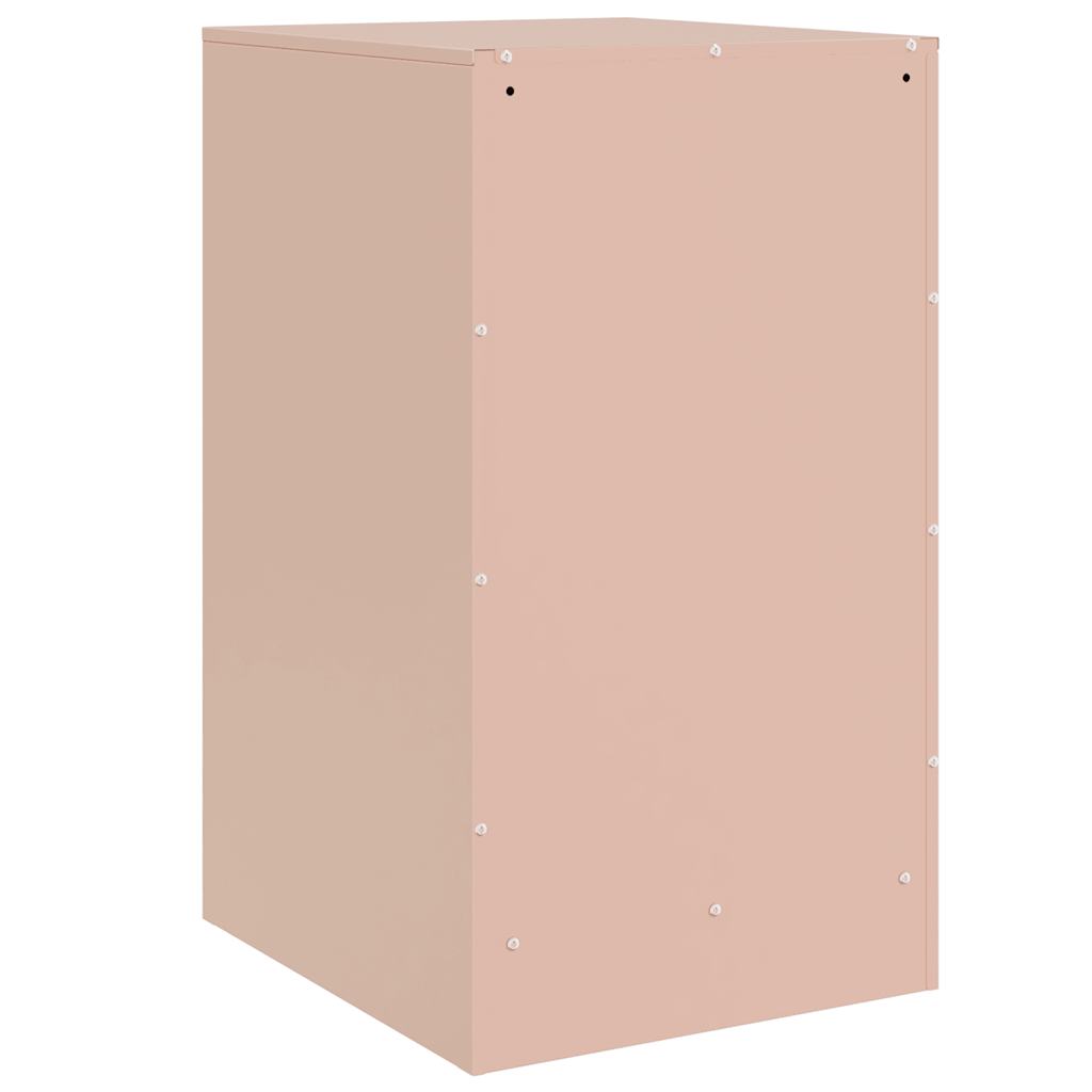 Bedside Cabinets 2 pcs Pink 34,5x39x62 cm Steel