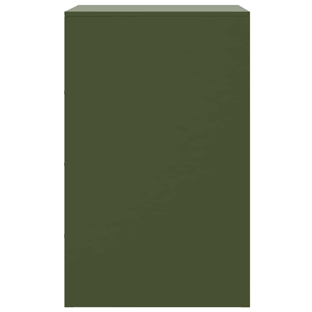 Bedside Cabinets 2 pcs Olive Green 34.5x39x62 cm Steel