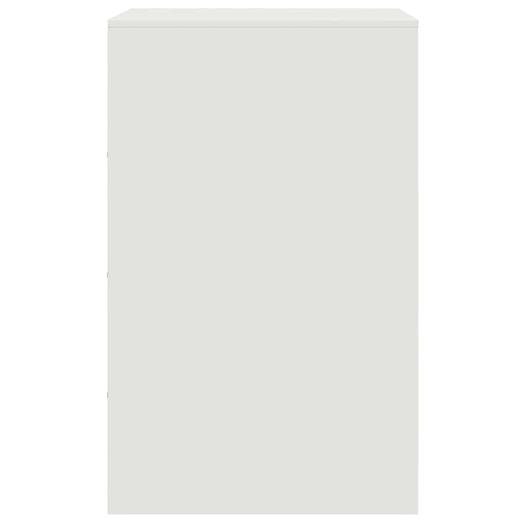 Bedside Cabinets 2 pcs White 34,5x39x62 cm Steel