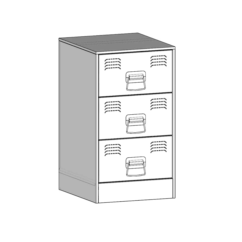 Bedside Cabinets 2 pcs White 34,5x39x62 cm Steel