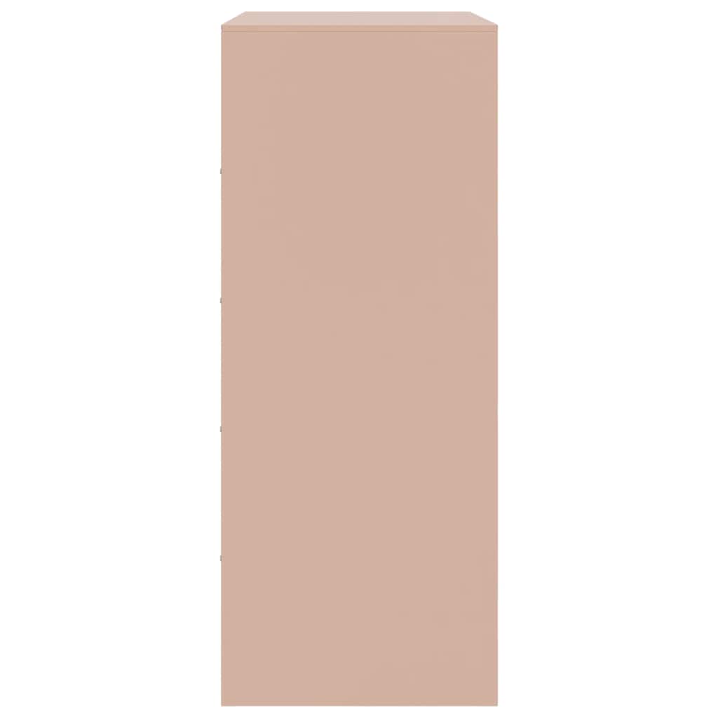 Highboard Pink 67x39x95 cm Steel