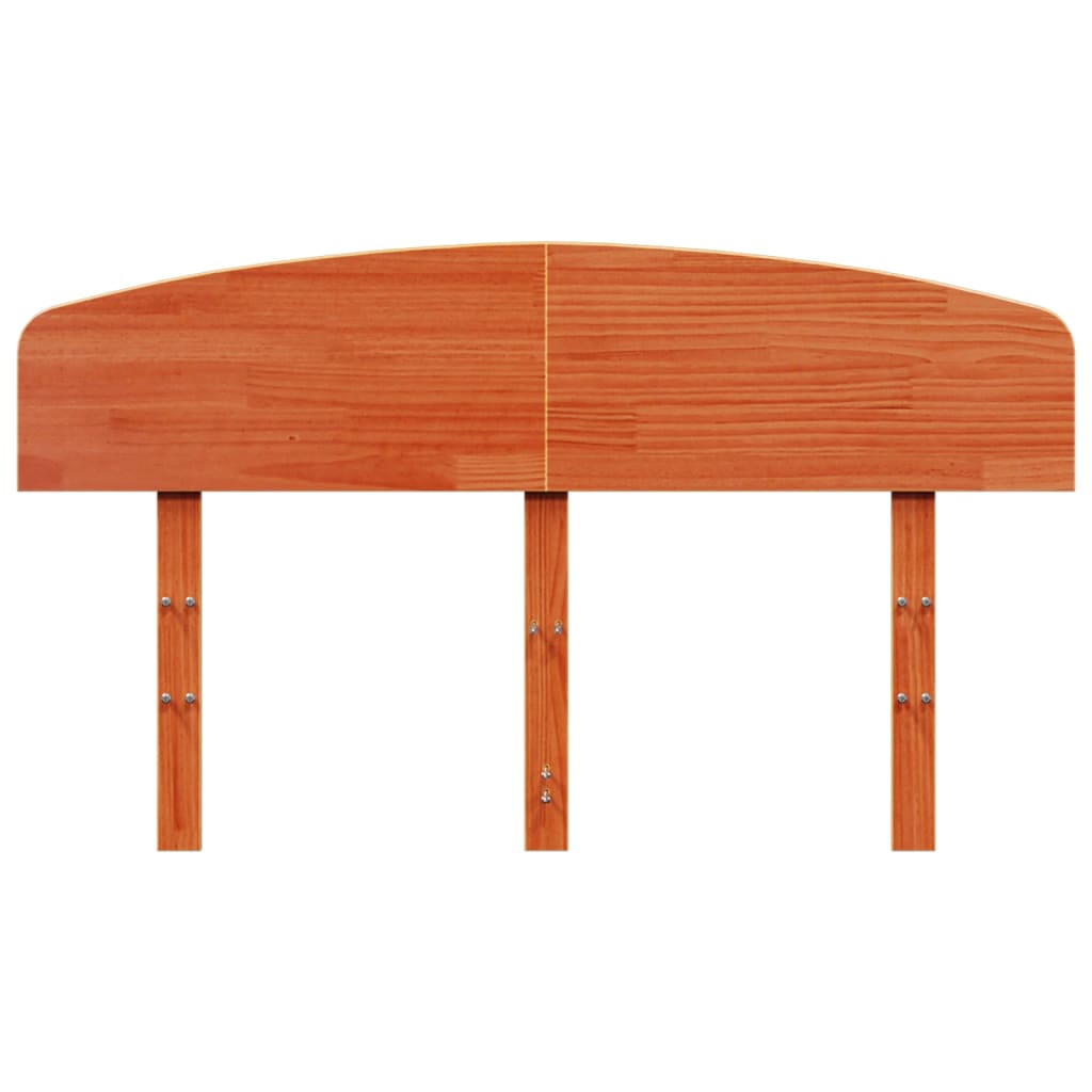 Headboard Wax Brown 135 cm Solid Wood Pine