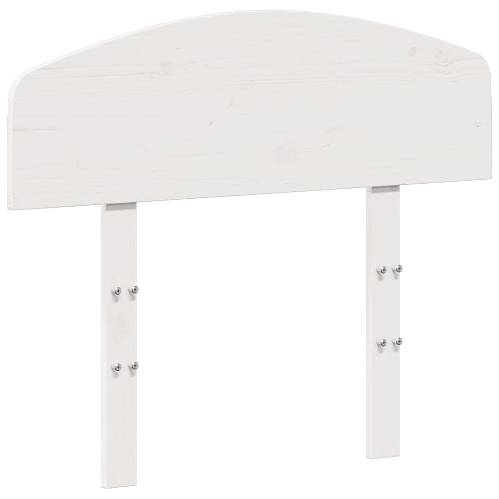 Headboard White 75 cm Solid Wood Pine
