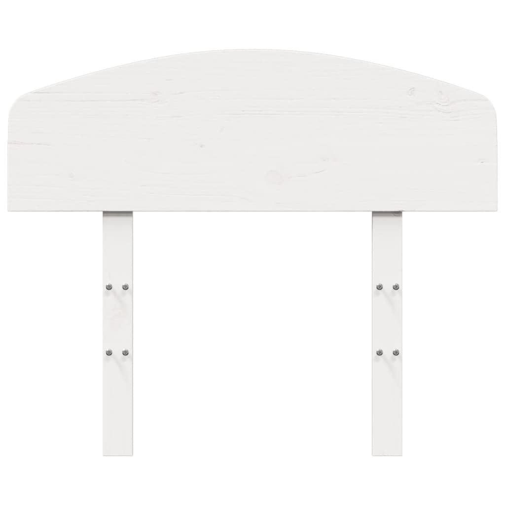 Headboard White 75 cm Solid Wood Pine