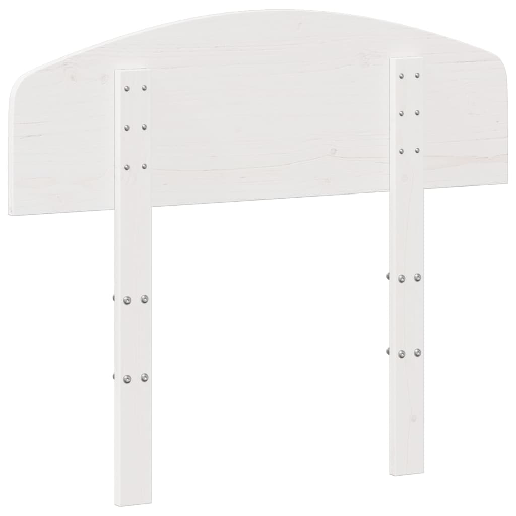 Headboard White 75 cm Solid Wood Pine