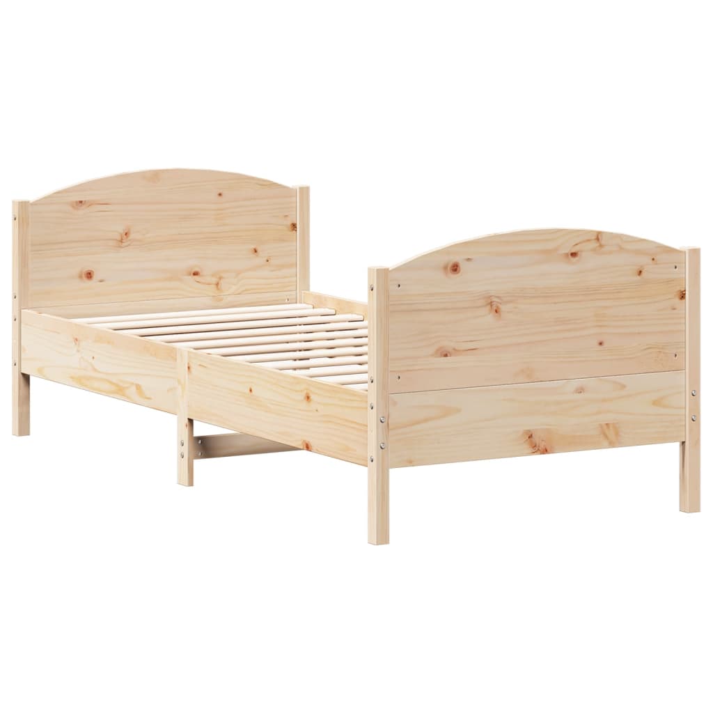 vidaXL Bed Frame without Mattress 90x200 cm Solid Wood Pine