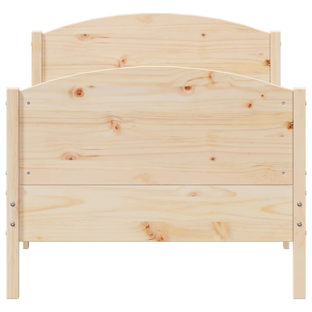 vidaXL Bed Frame without Mattress 90x200 cm Solid Wood Pine