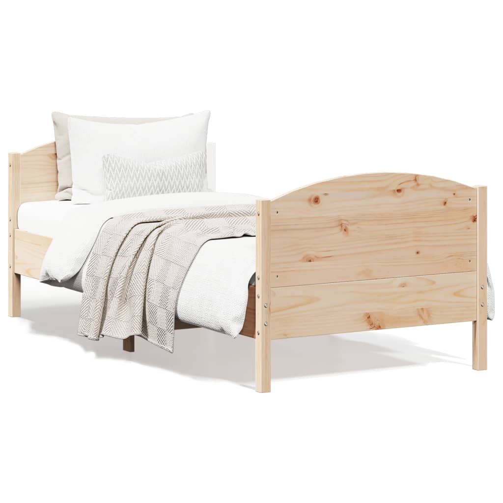 vidaXL Bed Frame without Mattress 90x200 cm Solid Wood Pine