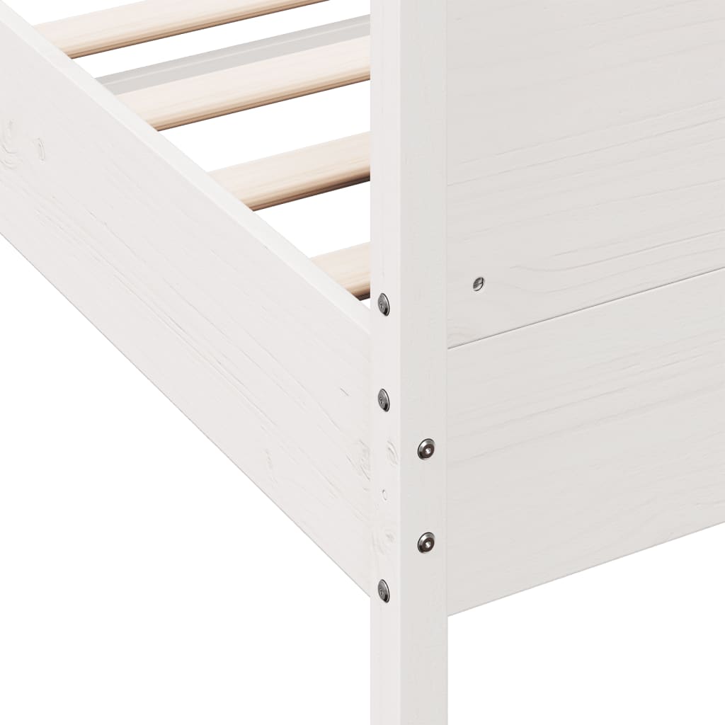 vidaXL Bed Frame without Mattress White 90x200 cm Solid Wood Pine