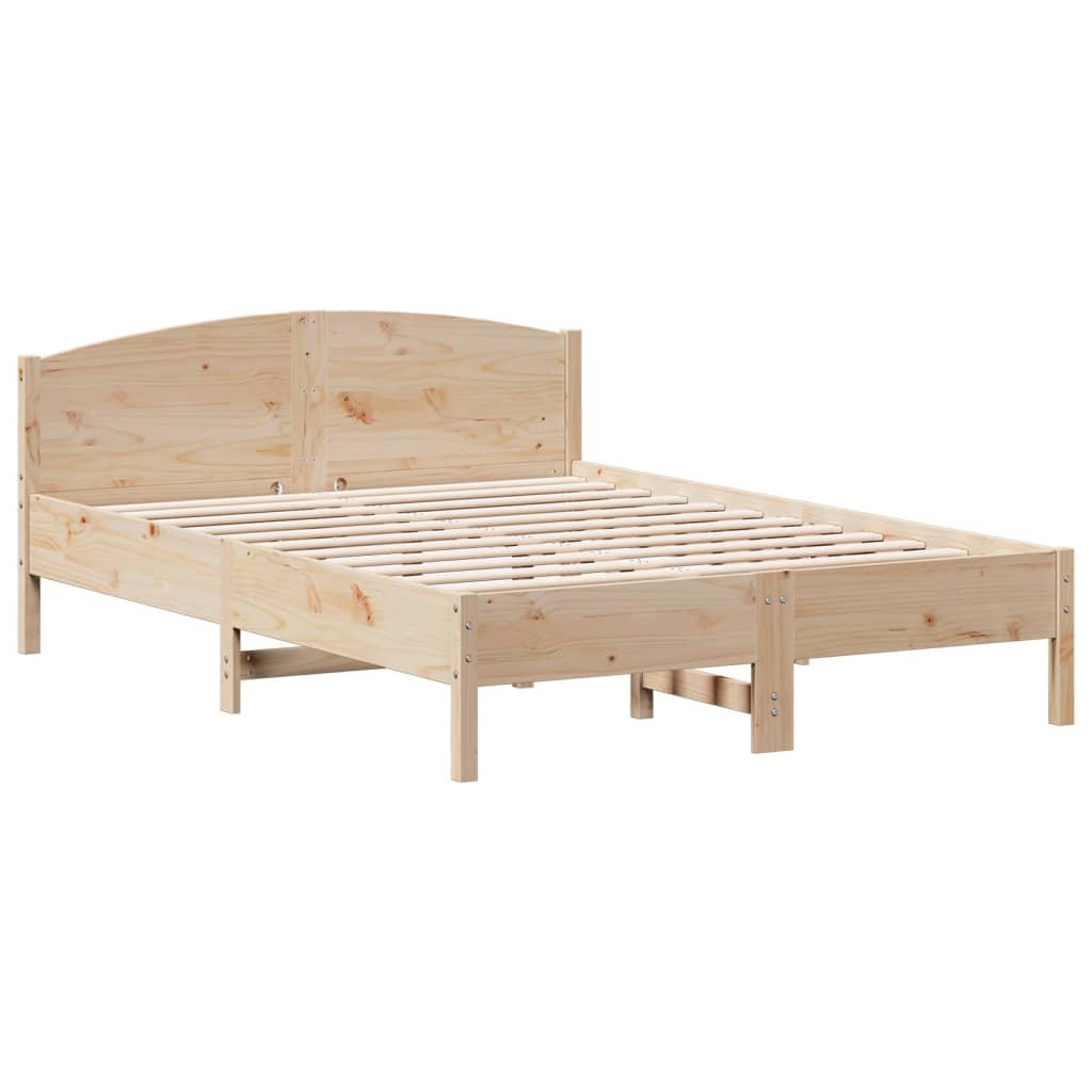 Bed Frame | Natural wood | Solid pine wood | Double | Durable | Bed Frame