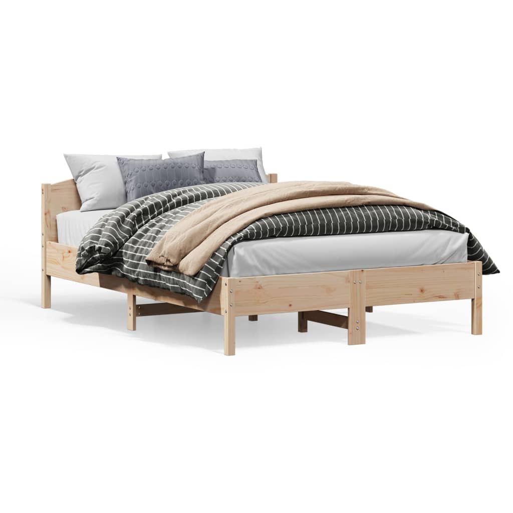 Bed Frame | Natural wood | Solid pine wood | Double | Durable | Bed Frame