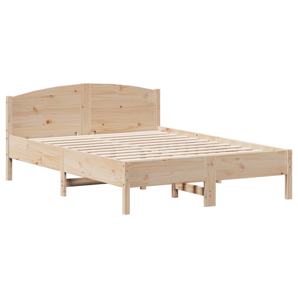 vidaXL Bed Frame without Mattress 120x190 cm Small Double Solid Wood Pine