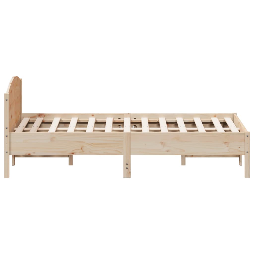 vidaXL Bed Frame without Mattress 120x190 cm Small Double Solid Wood Pine