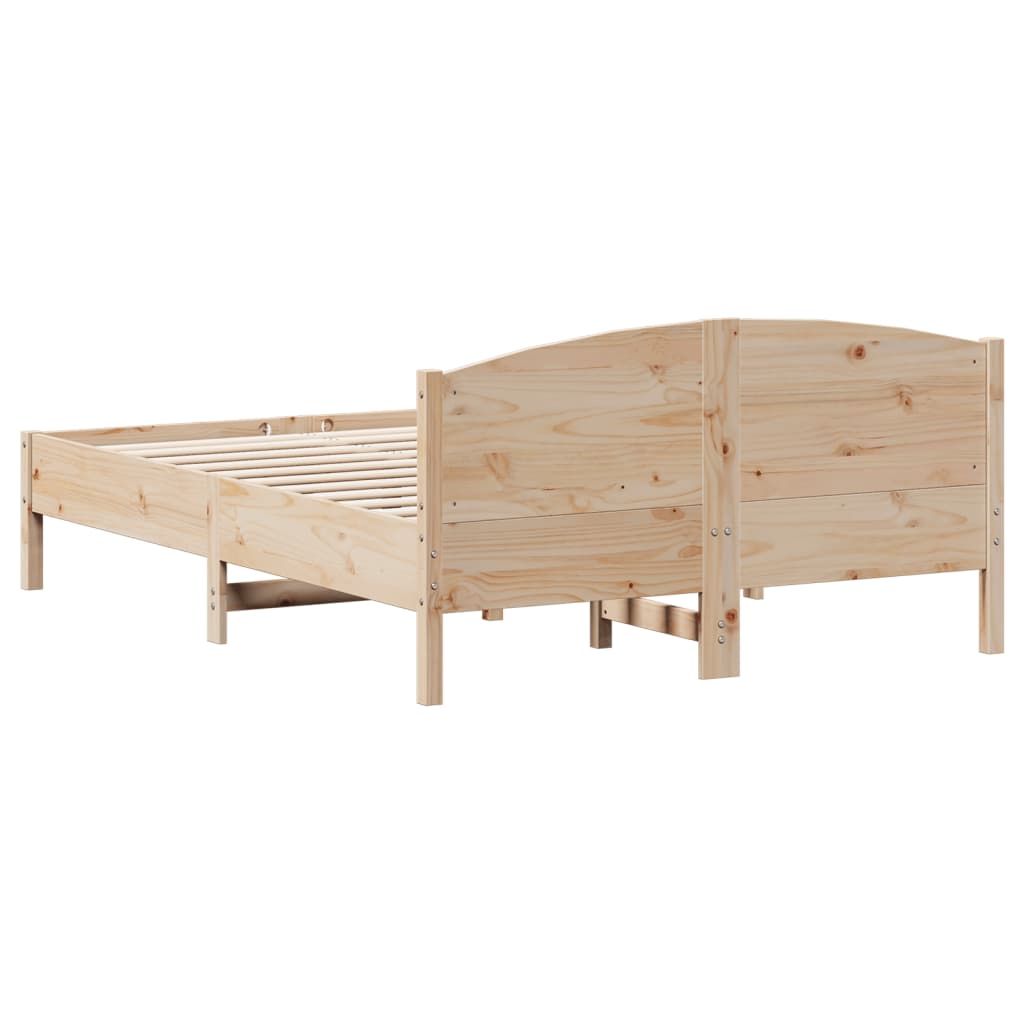 vidaXL Bed Frame without Mattress 120x190 cm Small Double Solid Wood Pine