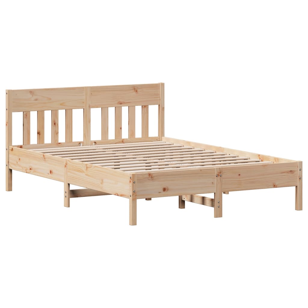 vidaXL Bed Frame without Mattress 140x200 cm Solid Wood Pine