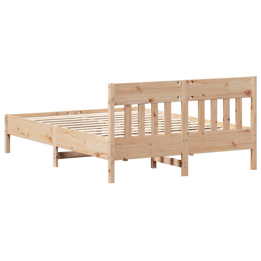 vidaXL Bed Frame without Mattress 140x200 cm Solid Wood Pine