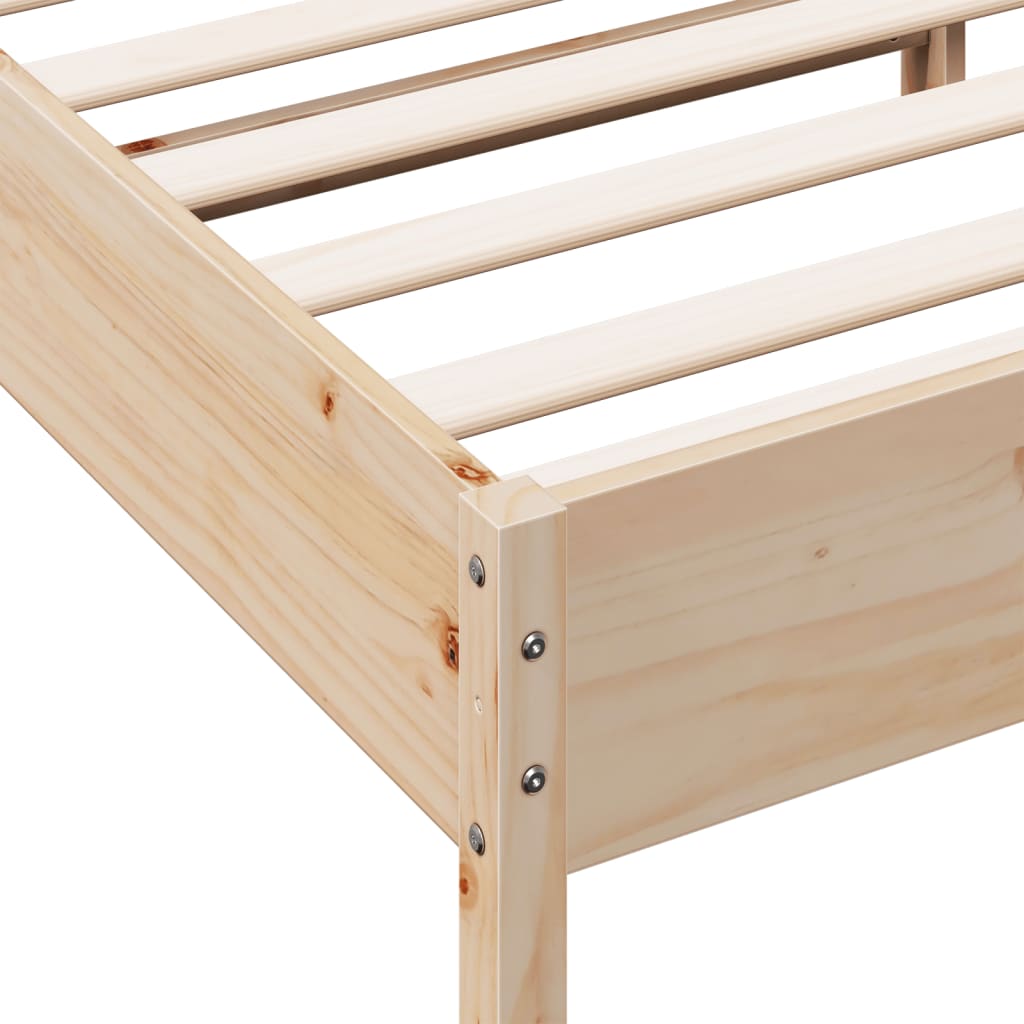 vidaXL Bed Frame without Mattress 140x200 cm Solid Wood Pine