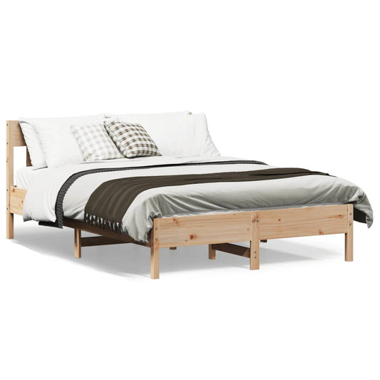 vidaXL Bed Frame without Mattress 140x200 cm Solid Wood Pine