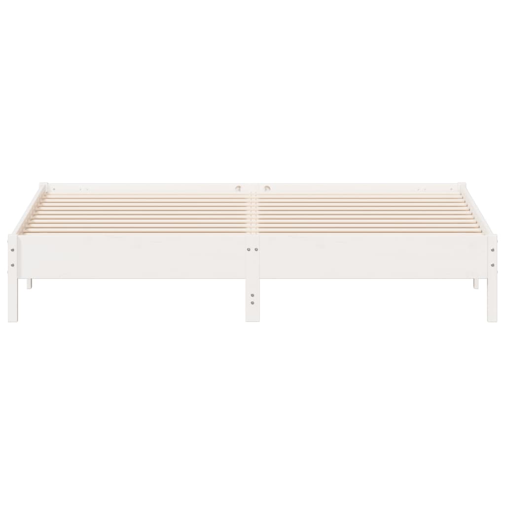 vidaXL Bed Frame without Mattress White 200x200 cm Solid Wood Pine