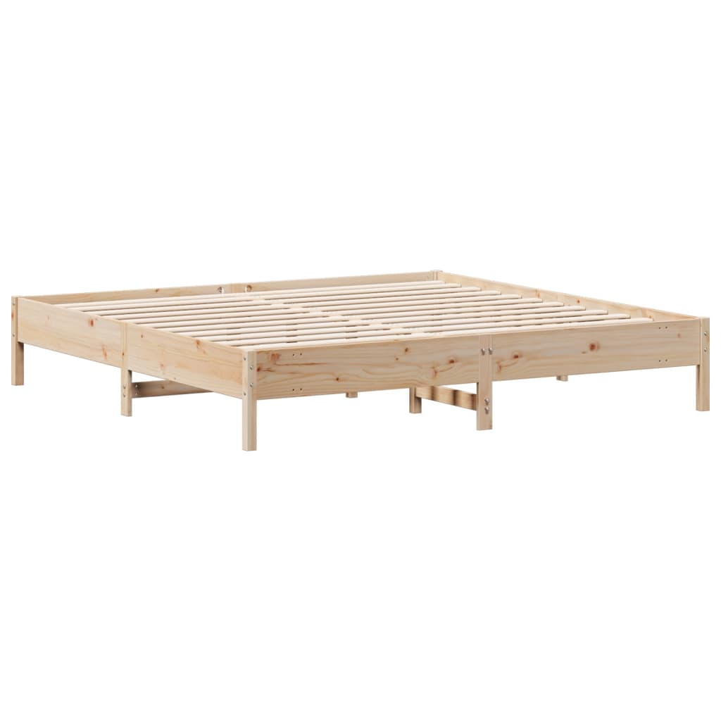 vidaXL Bed Frame without Mattress 180x200 cm Super King Solid Wood Pine