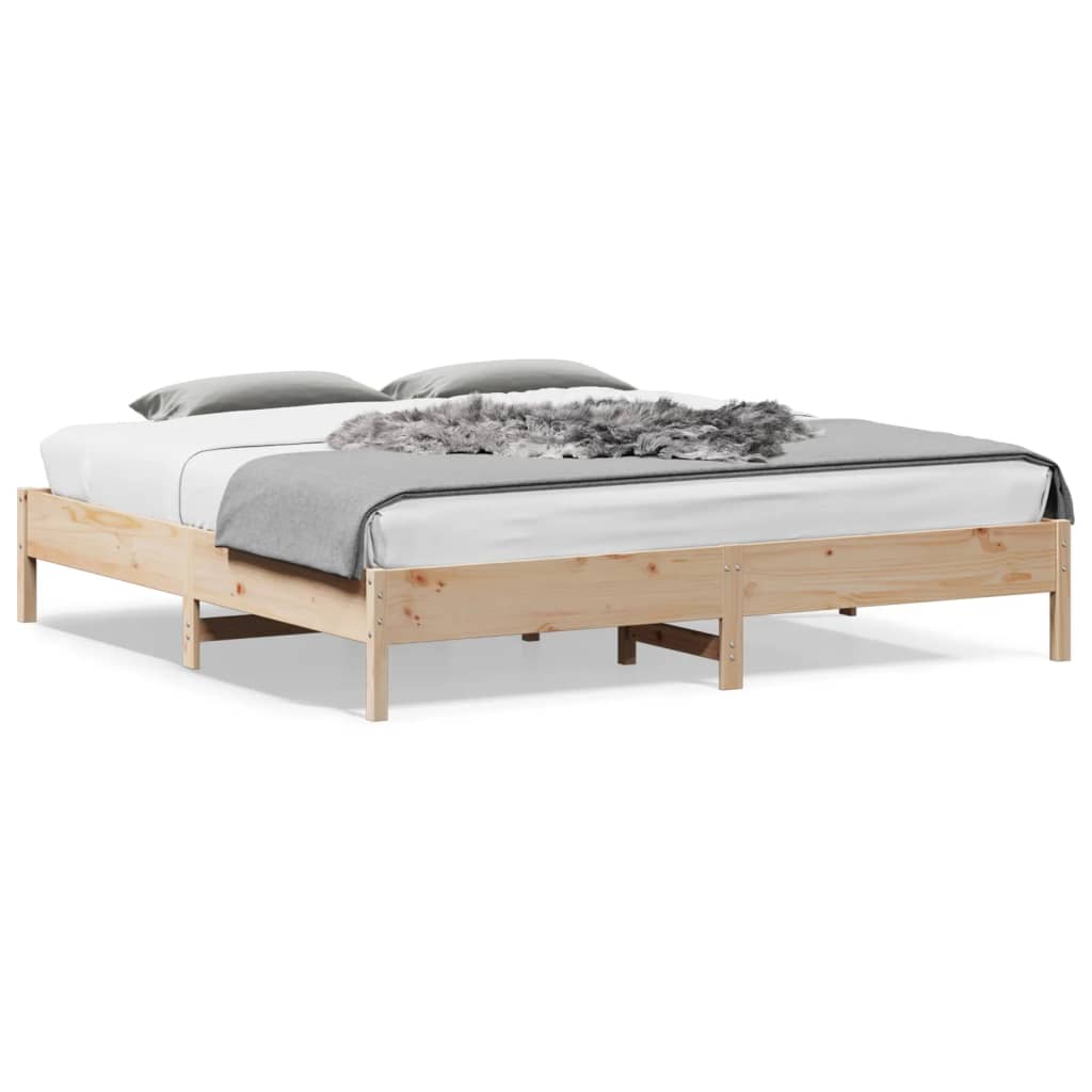 vidaXL Bed Frame without Mattress 180x200 cm Super King Solid Wood Pine