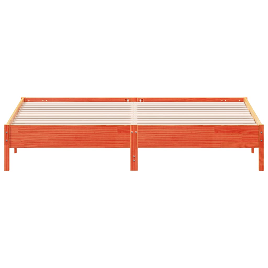 Bed Frame without Mattress Wax Brown 180x200 cm Super King Solid Wood Pine