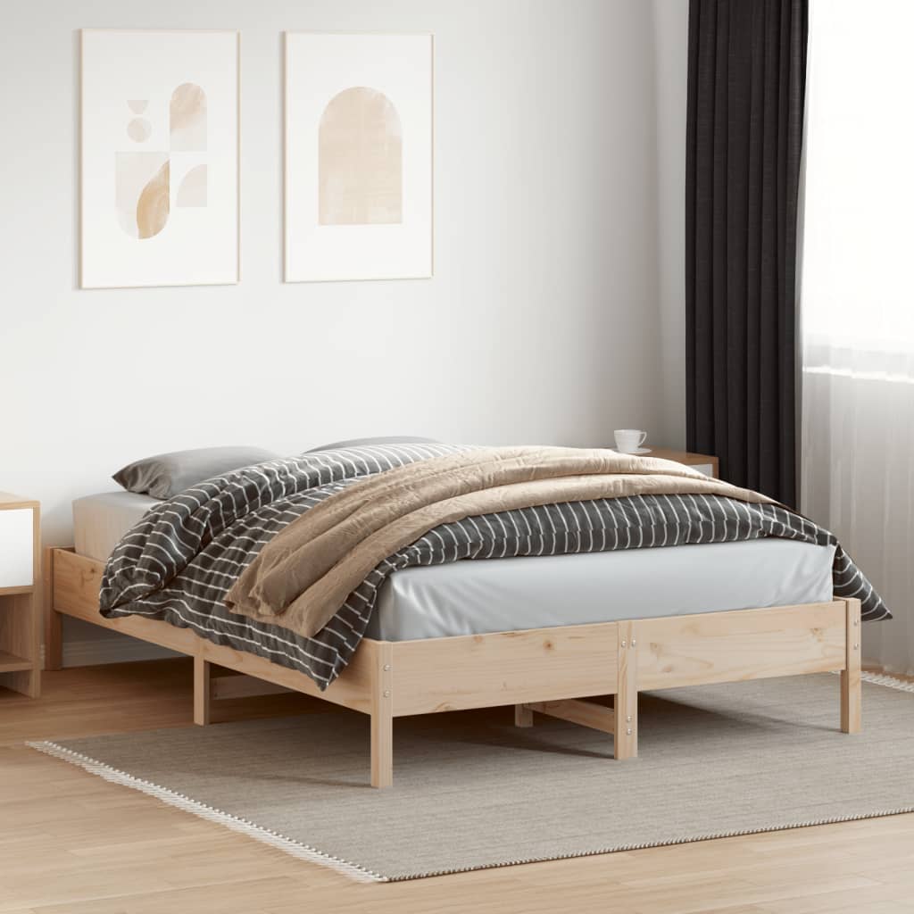 vidaXL Bed Frame without Mattress 160x200 cm Solid Wood Pine