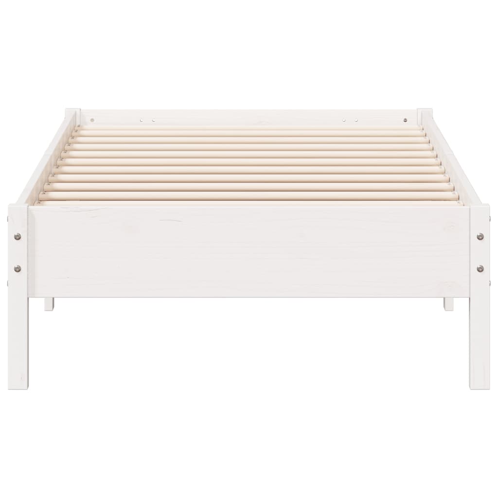 vidaXL Bed Frame without Mattress White 100x200 cm Solid Wood Pine