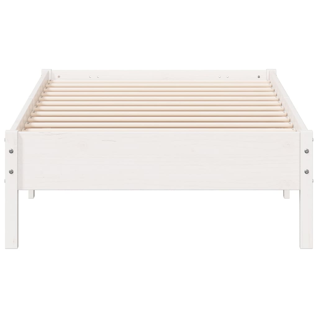 vidaXL Bed Frame without Mattress White 90x200 cm Solid Wood Pine