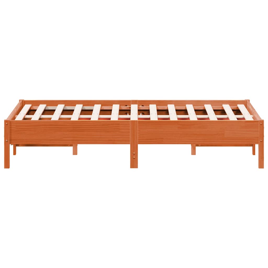 Bed Frame without Mattress Wax Brown 90x190 cm Single Solid Wood Pine