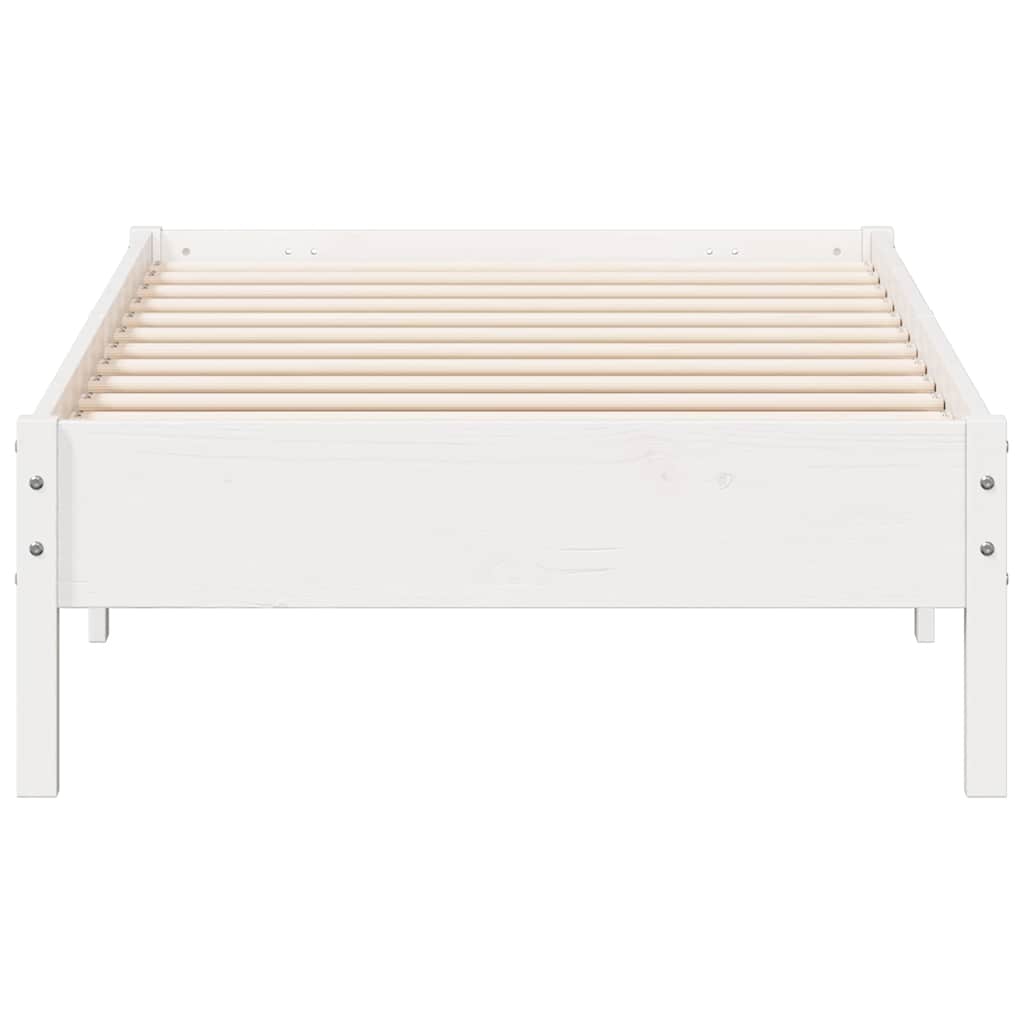 Bed Frame | White | Solid Pine Wood, Plywood | Small Single | Simple