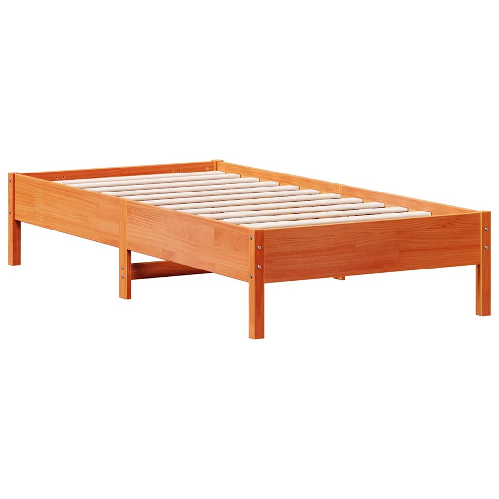 Bed Frame | Wax brown | Solid pine wood | Small Single | Durable