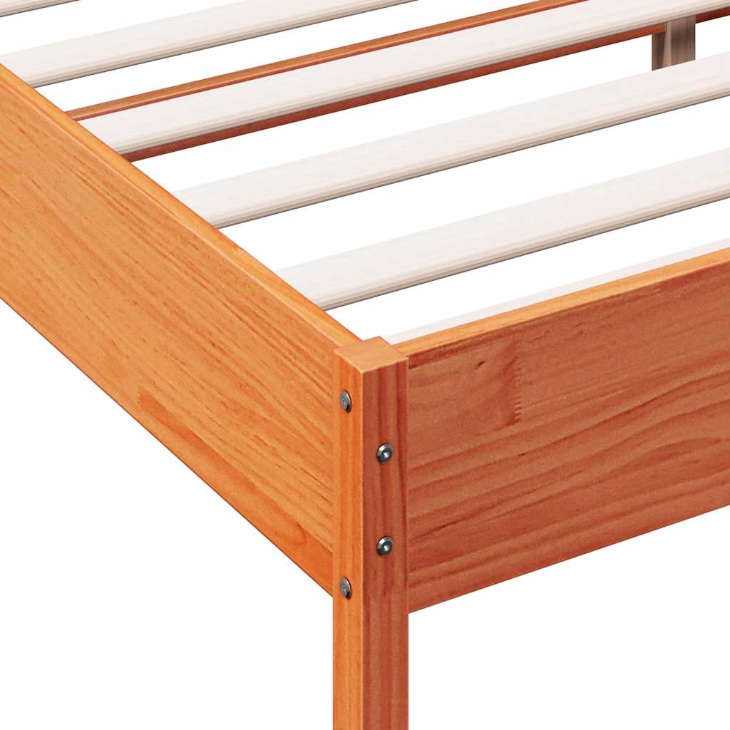Bed Frame | Wax brown | Solid pine wood | Small Single | Durable