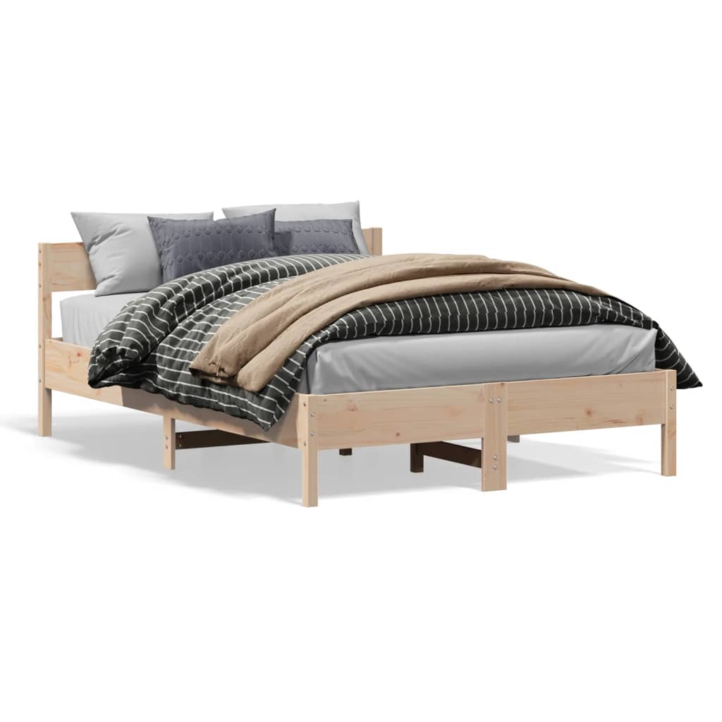 Bed Frame without Mattress 120x200 cm Solid Wood Pine