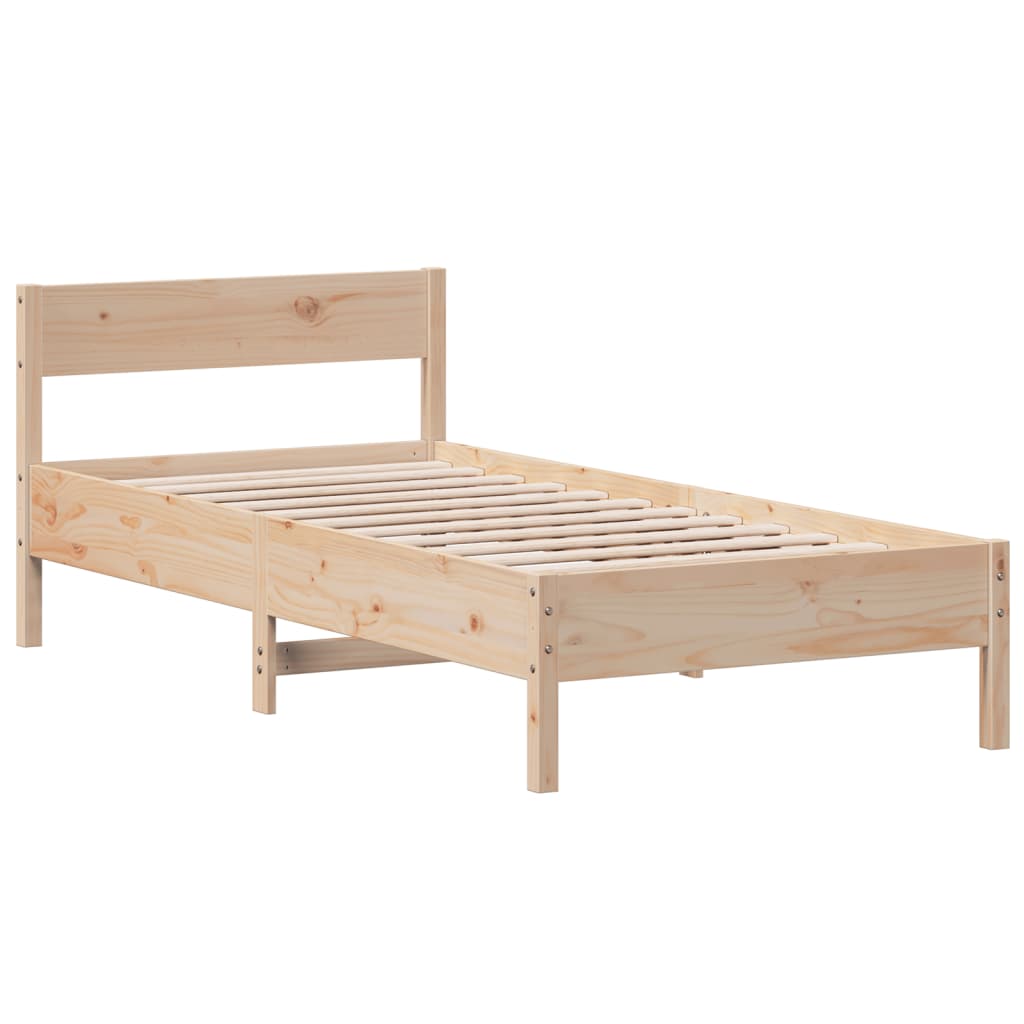 vidaXL Bed Frame without Mattress 100x200 cm Solid Wood Pine