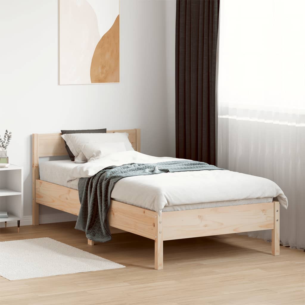 vidaXL Bed Frame without Mattress 100x200 cm Solid Wood Pine