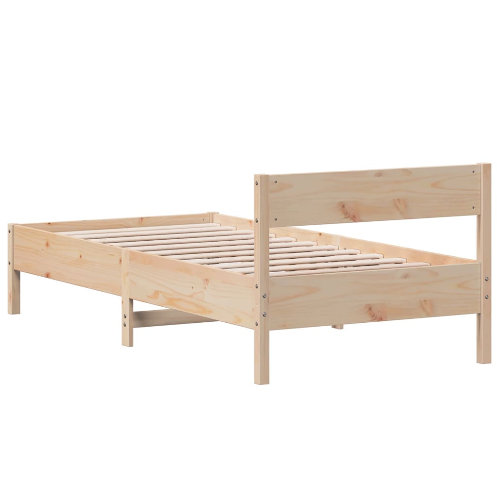 vidaXL Bed Frame without Mattress 100x200 cm Solid Wood Pine