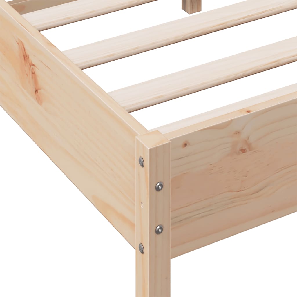 vidaXL Bed Frame without Mattress 100x200 cm Solid Wood Pine