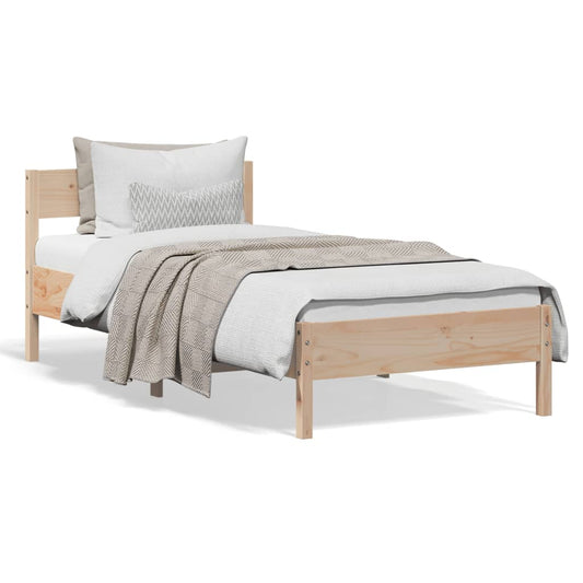 vidaXL Bed Frame without Mattress 100x200 cm Solid Wood Pine