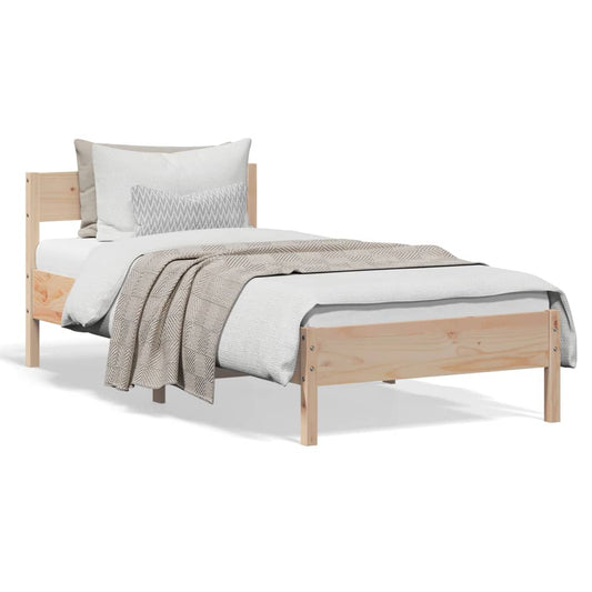 vidaXL Bed Frame without Mattress 90x190 cm Single Solid Wood Pine