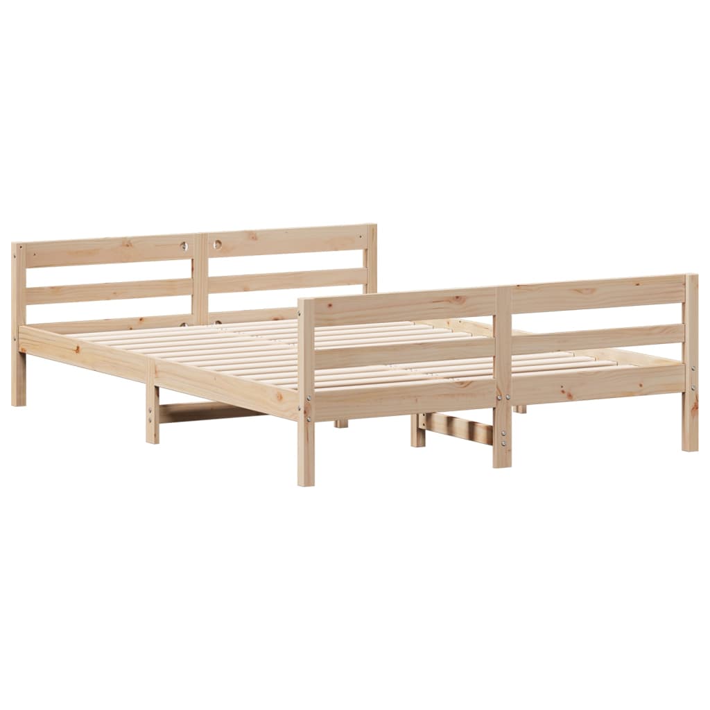 vidaXL Bed Frame without Mattress 140x200 cm Solid Wood Pine