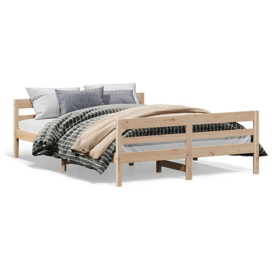 vidaXL Bed Frame without Mattress 140x200 cm Solid Wood Pine