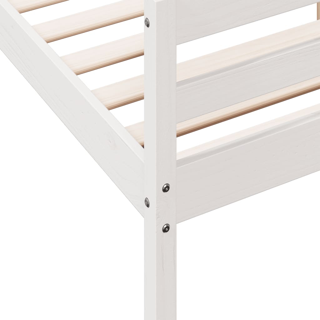 vidaXL Bed Frame without Mattress White 120x200 cm Solid Wood Pine