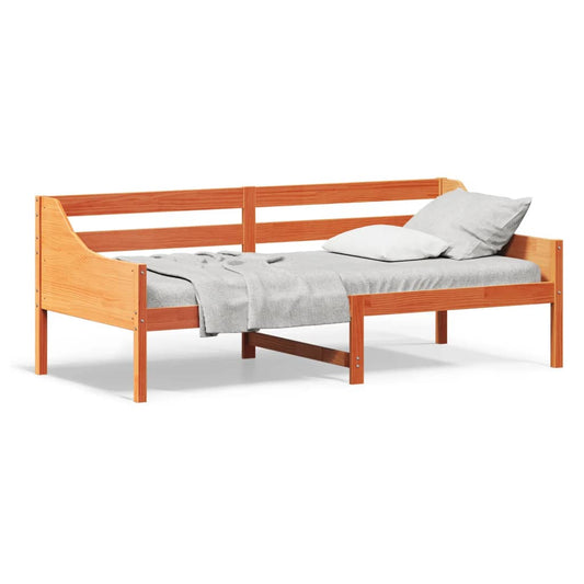 vidaXL Day Bed without Mattress Wax Brown 90x200 cm Solid Wood Pine