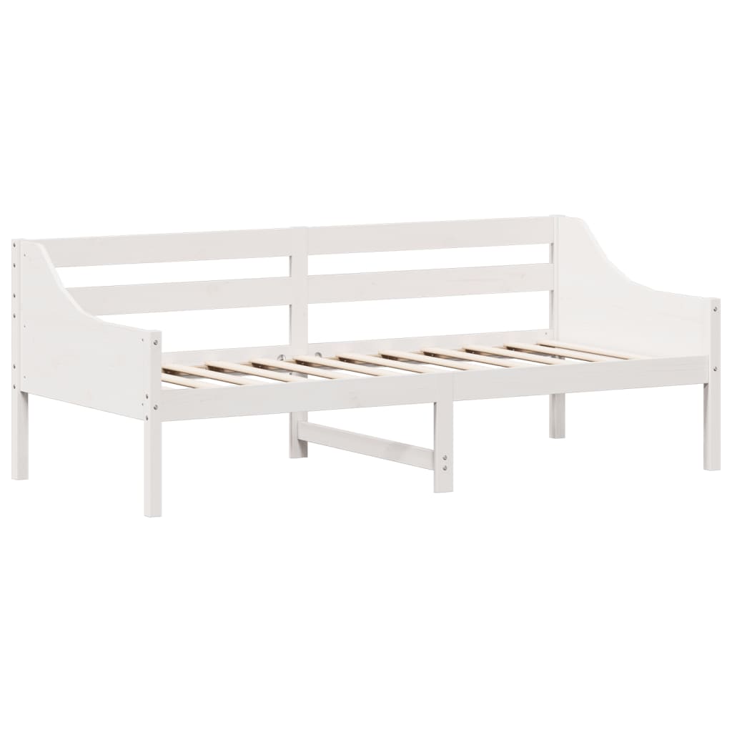 vidaXL Day Bed without Mattress White 100x200 cm Solid Wood Pine