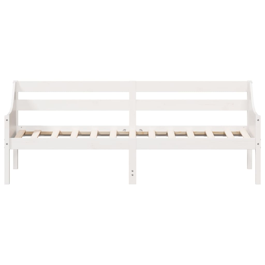 vidaXL Day Bed without Mattress White 100x200 cm Solid Wood Pine