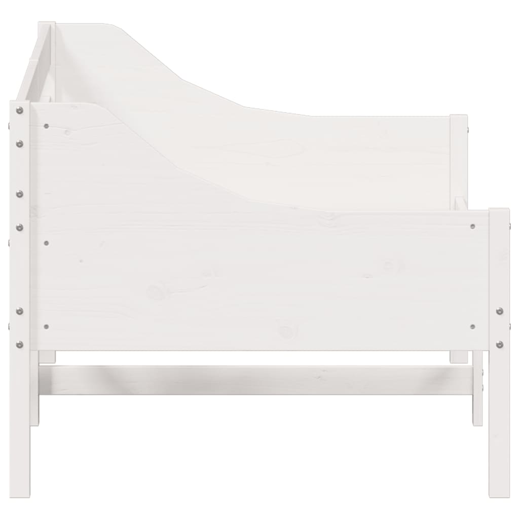 vidaXL Day Bed without Mattress White 100x200 cm Solid Wood Pine