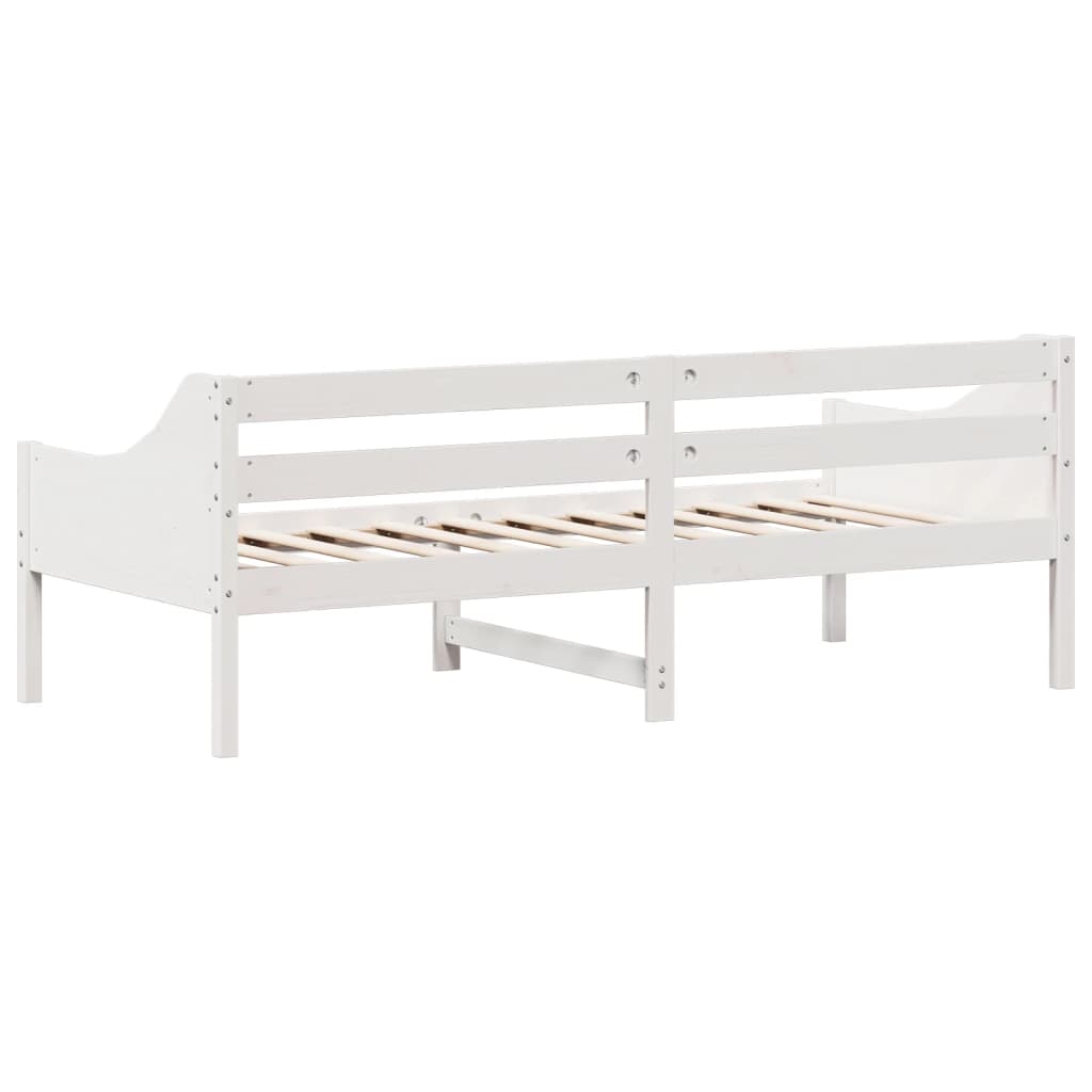 vidaXL Day Bed without Mattress White 100x200 cm Solid Wood Pine