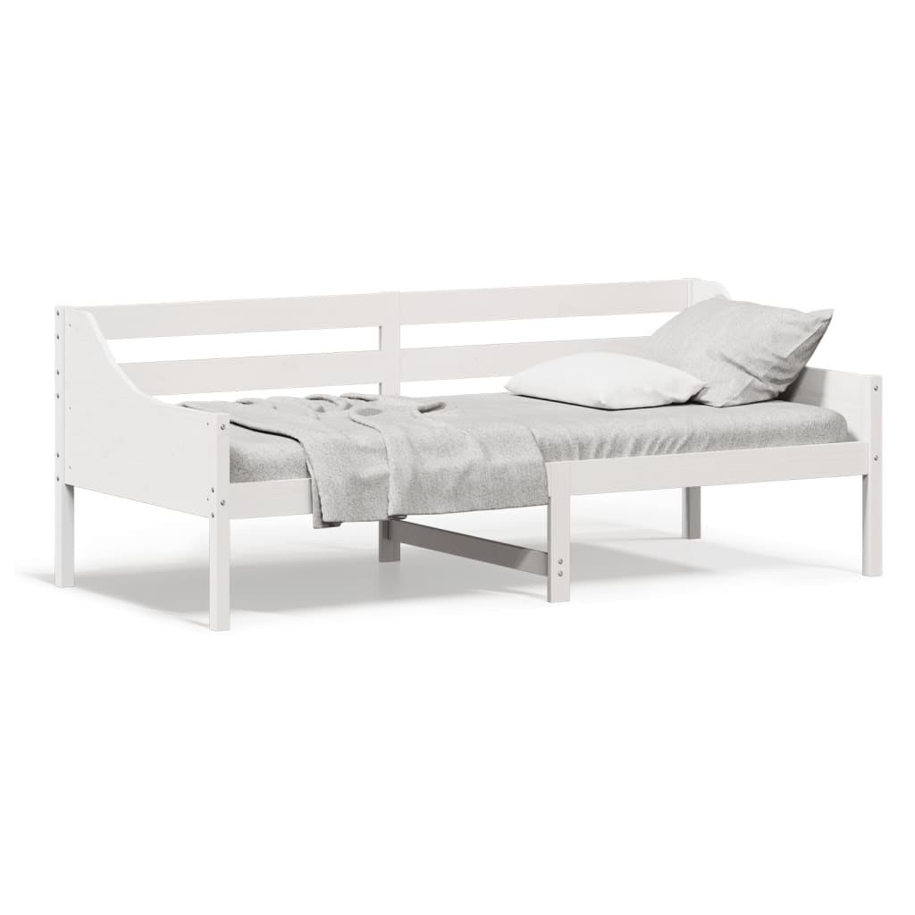 vidaXL Day Bed without Mattress White 100x200 cm Solid Wood Pine