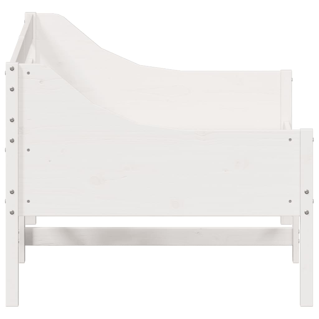 vidaXL Day Bed without Mattress White 90x190 cm Single Solid Wood Pine